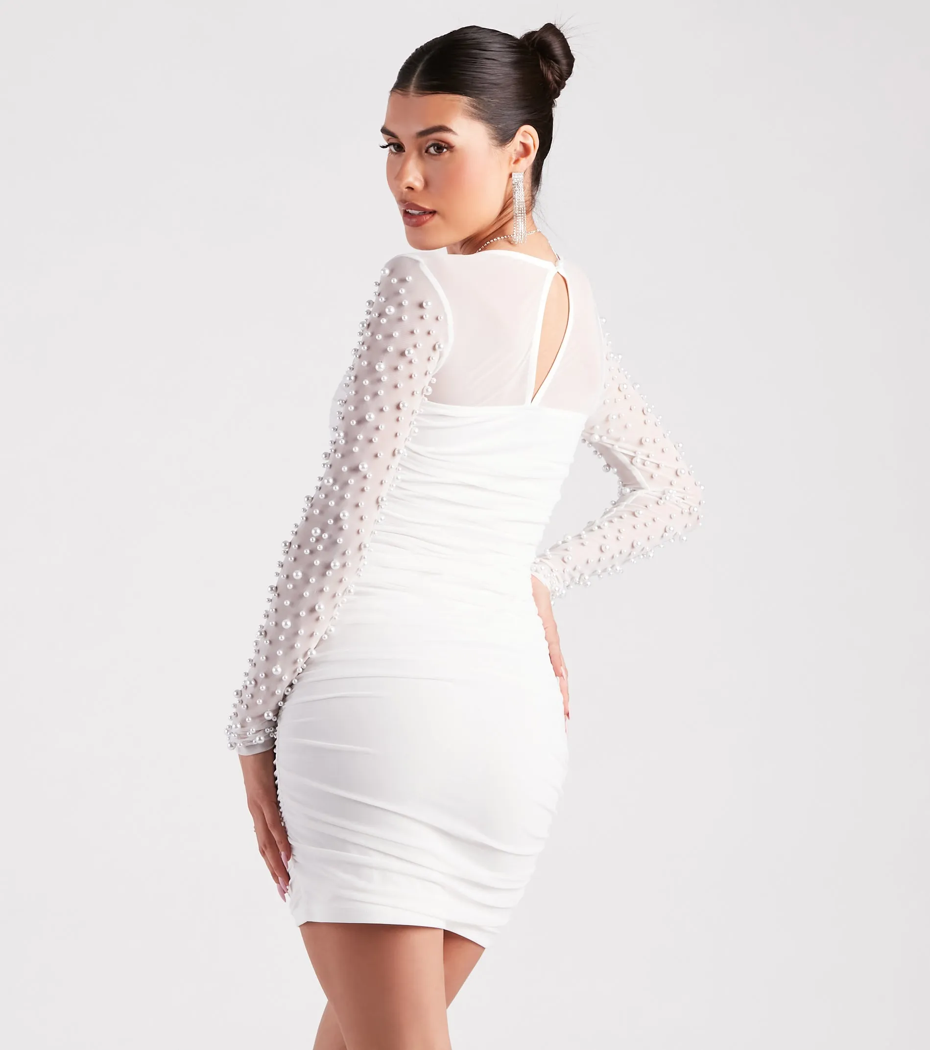 Pearl Up With Me Long Sleeve Mini Dress sold by Windsor product image thumbnail 2