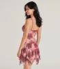 Sweet Dreams Hanky Hem Floral Mini Dress sold by Windsor