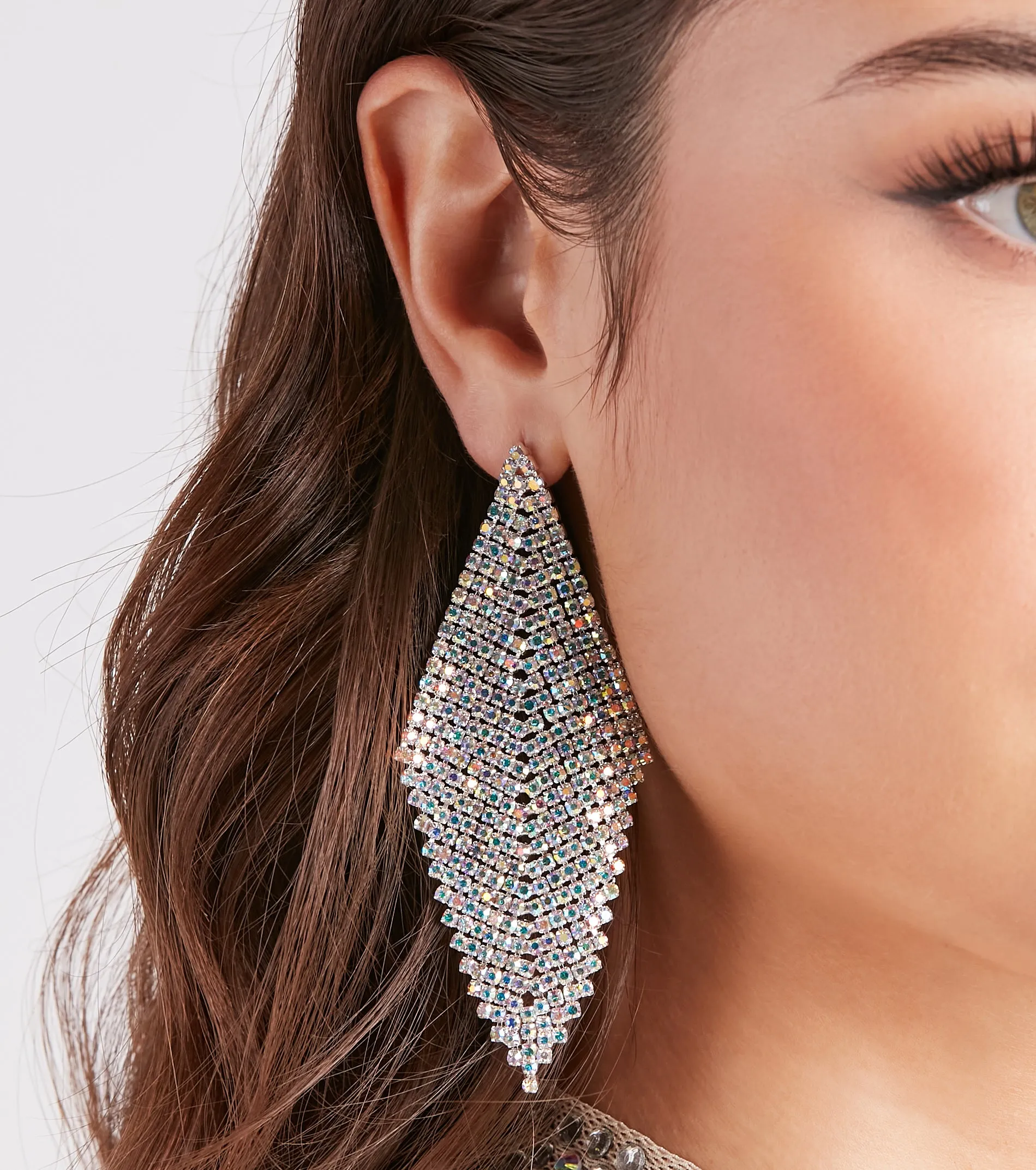 Captivating Glamour Rhinestone Statement Earrings sold by Windsor product image thumbnail 2