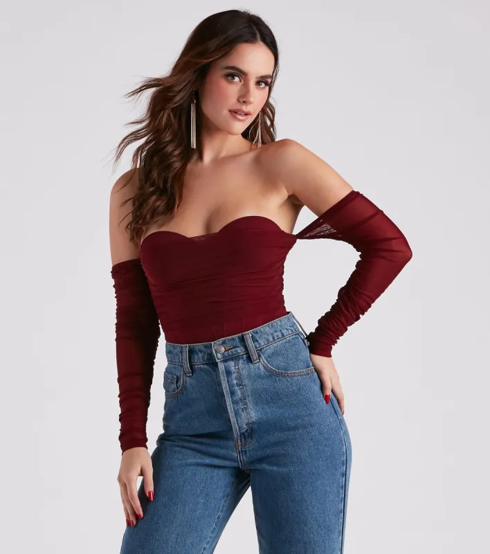 Going Anywhere Mesh Corset Bodysuit sold by Windsor
