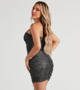 Give Me The Glitz Glitter Mini Dress sold by Windsor