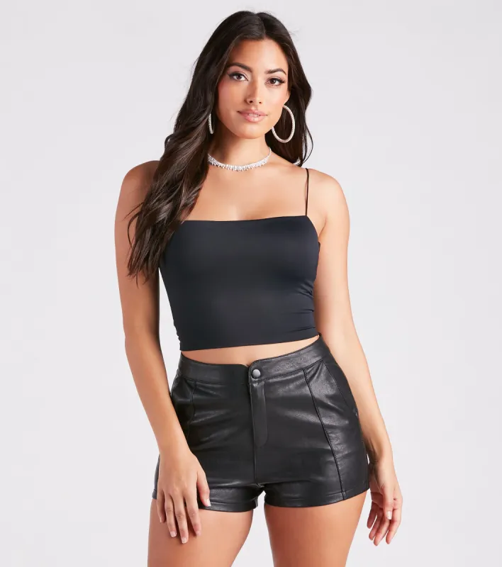 Smooth Silhouette Square Neck Tank Top sold by Windsor