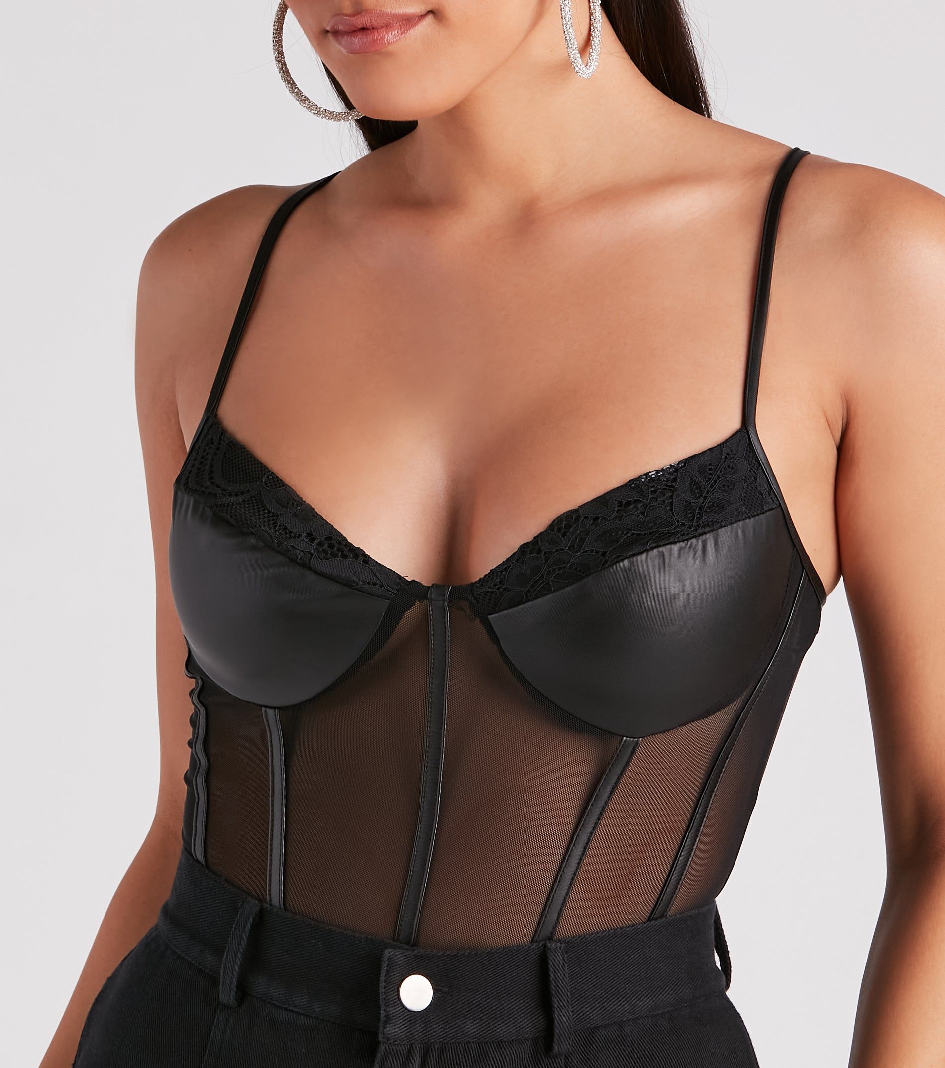 Daring Desire Mesh Lace Bodysuit sold by Windsor product image thumbnail 5