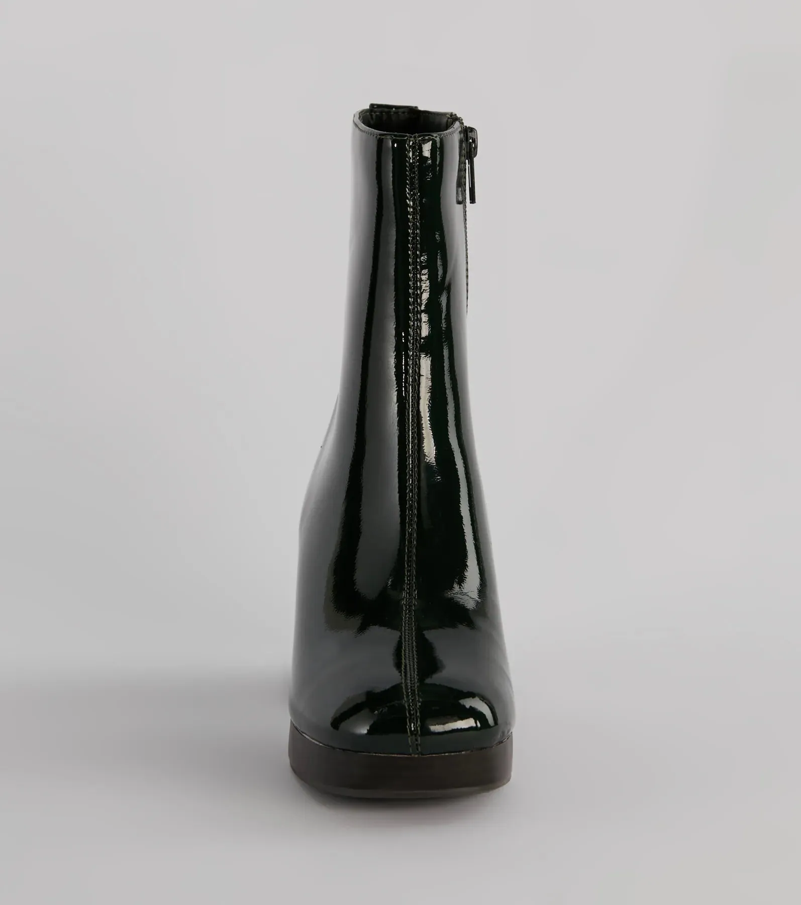 Seize The Moment Patent Block Heel Booties sold by Windsor product image thumbnail 3