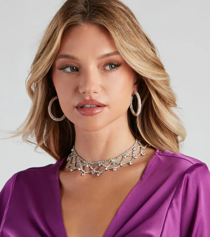 Icy Dream Rhinestone Choker sold by Windsor