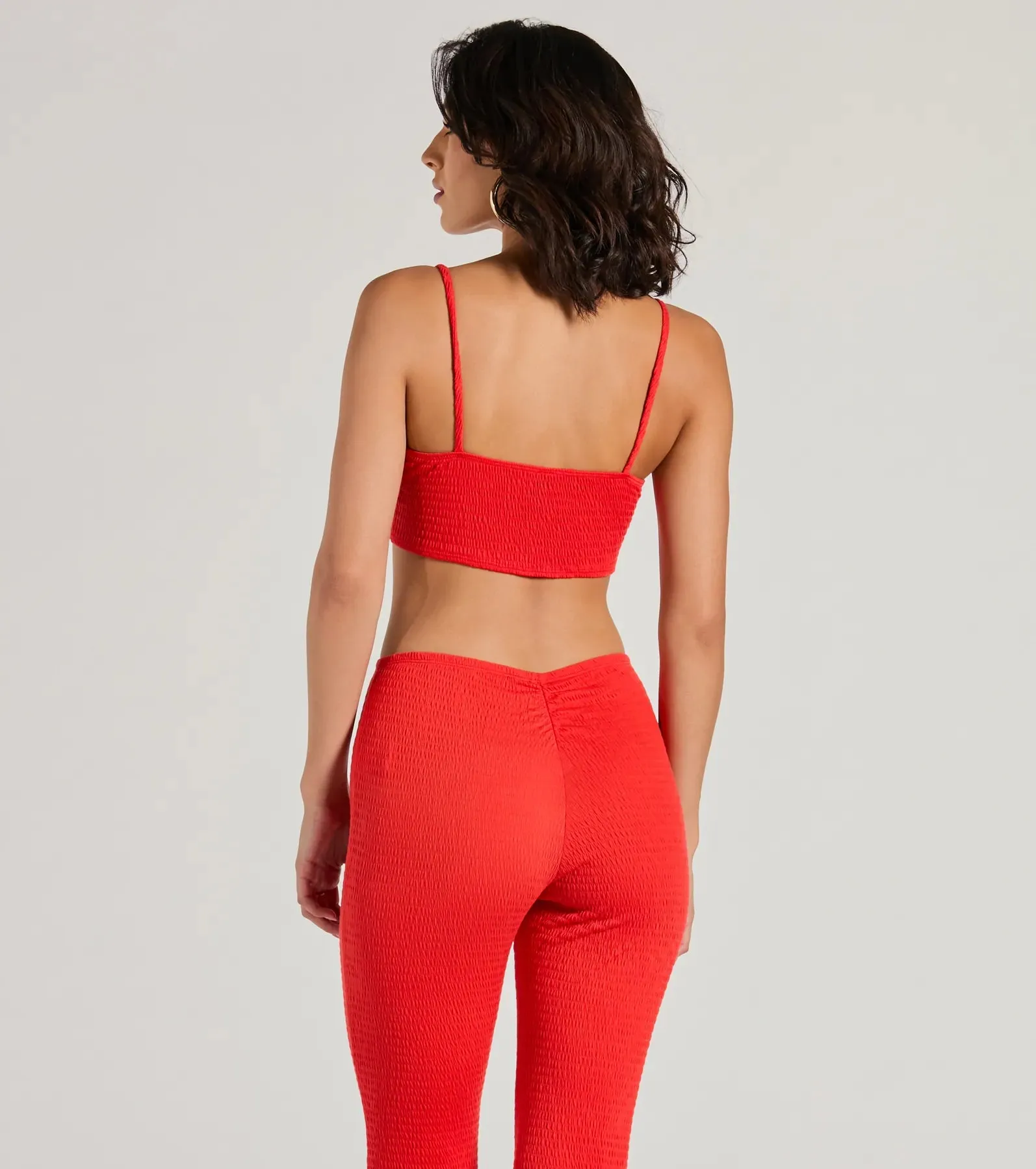 Looking Good Sweetheart Tie Front Crop Top sold by Windsor product image thumbnail 2