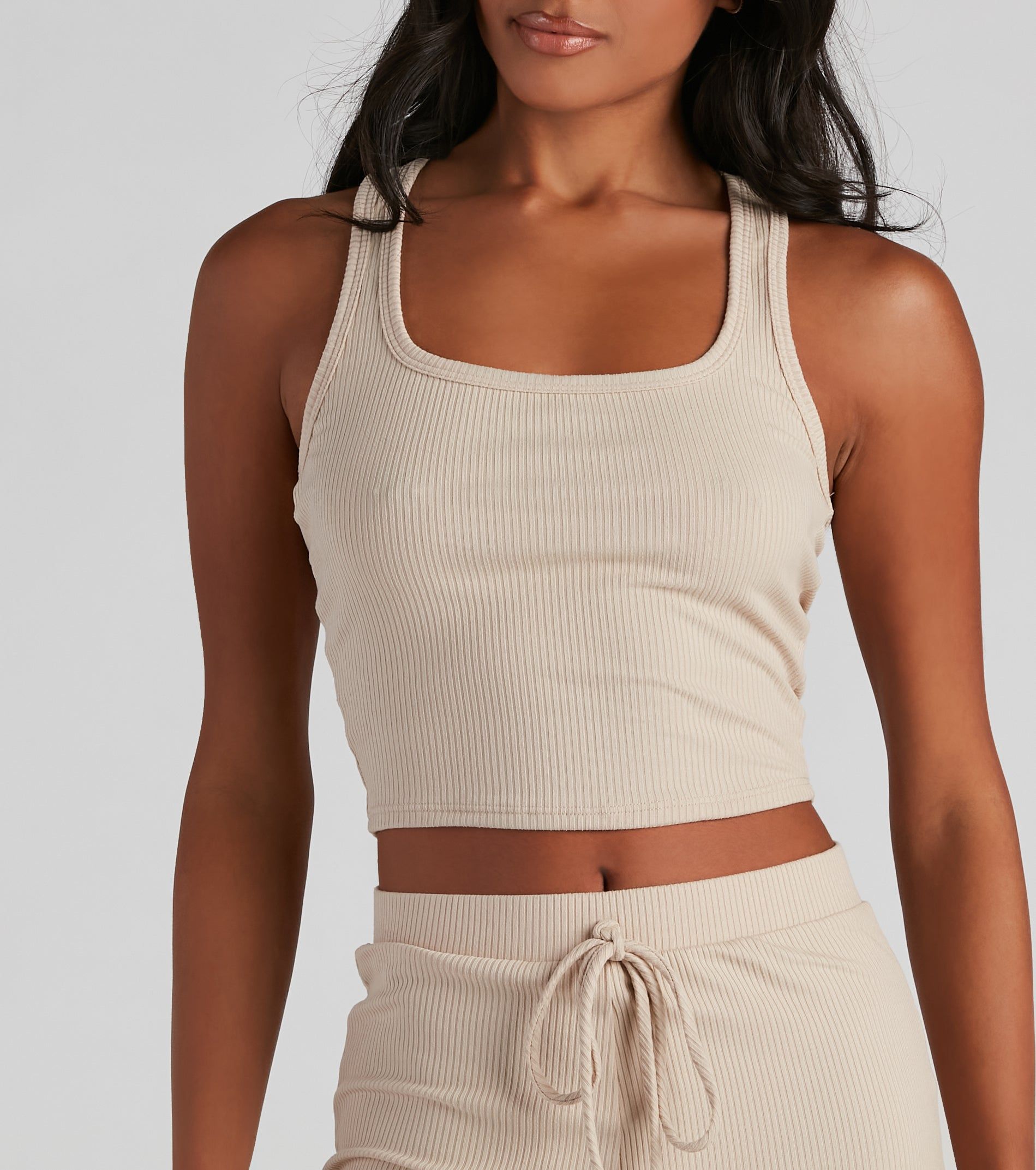 Lounge Goals Racerback PJ Tank Top sold by Windsor product image thumbnail 4