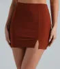 CLEARANCE - Get Down With Basic Slit Mini Skirt sold by Windsor