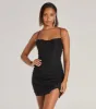 Luxe Design Lace-Up Pearl Rhinestone Mini Dress sold by Windsor