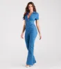 Style Goals Flared-Leg Denim Jumpsuit sold by Windsor