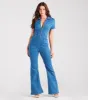 Style Goals Flared-Leg Denim Jumpsuit sold by Windsor