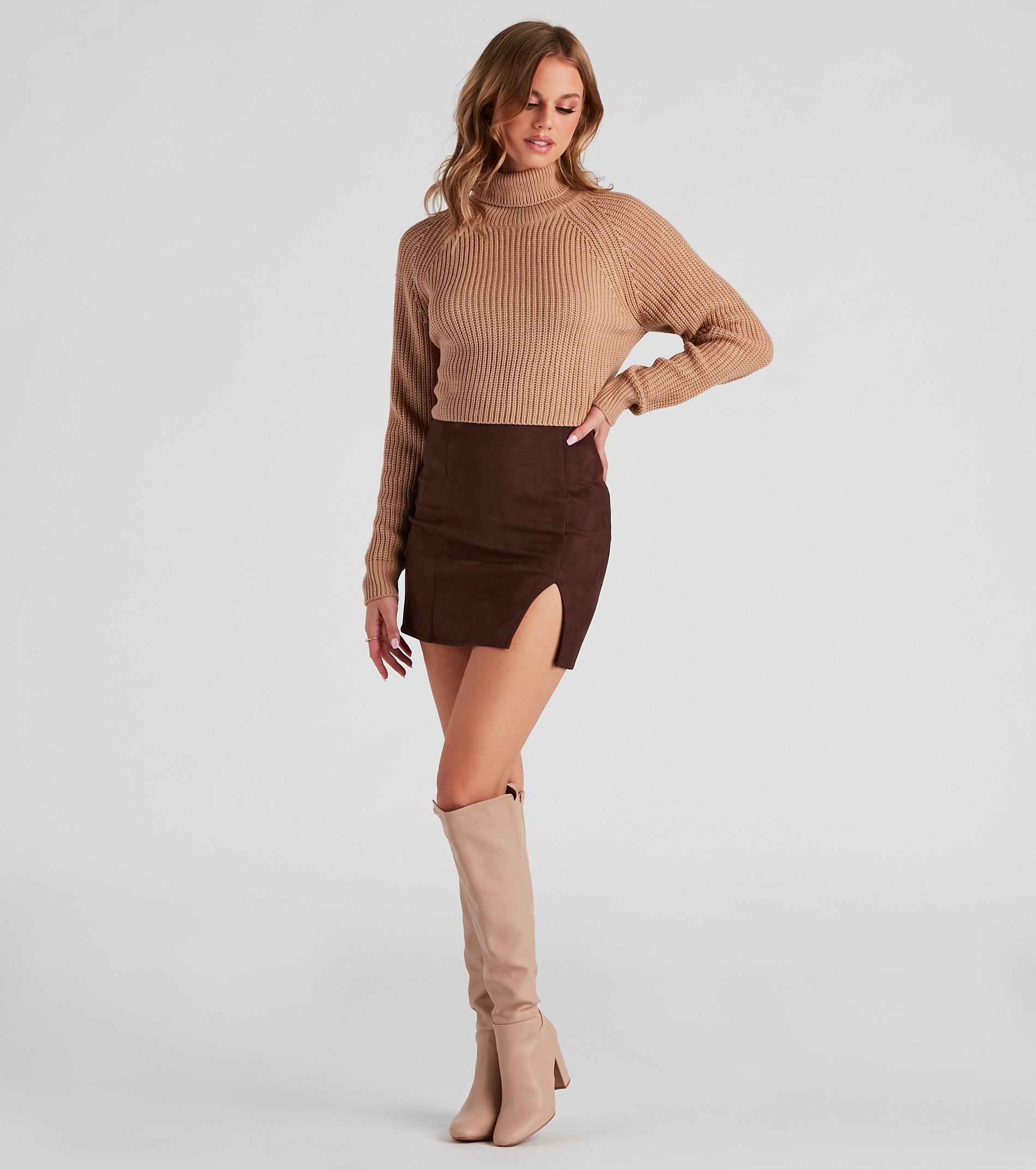 Turn-Heads Lace Up Crop Sweater sold by Windsor product image thumbnail 3