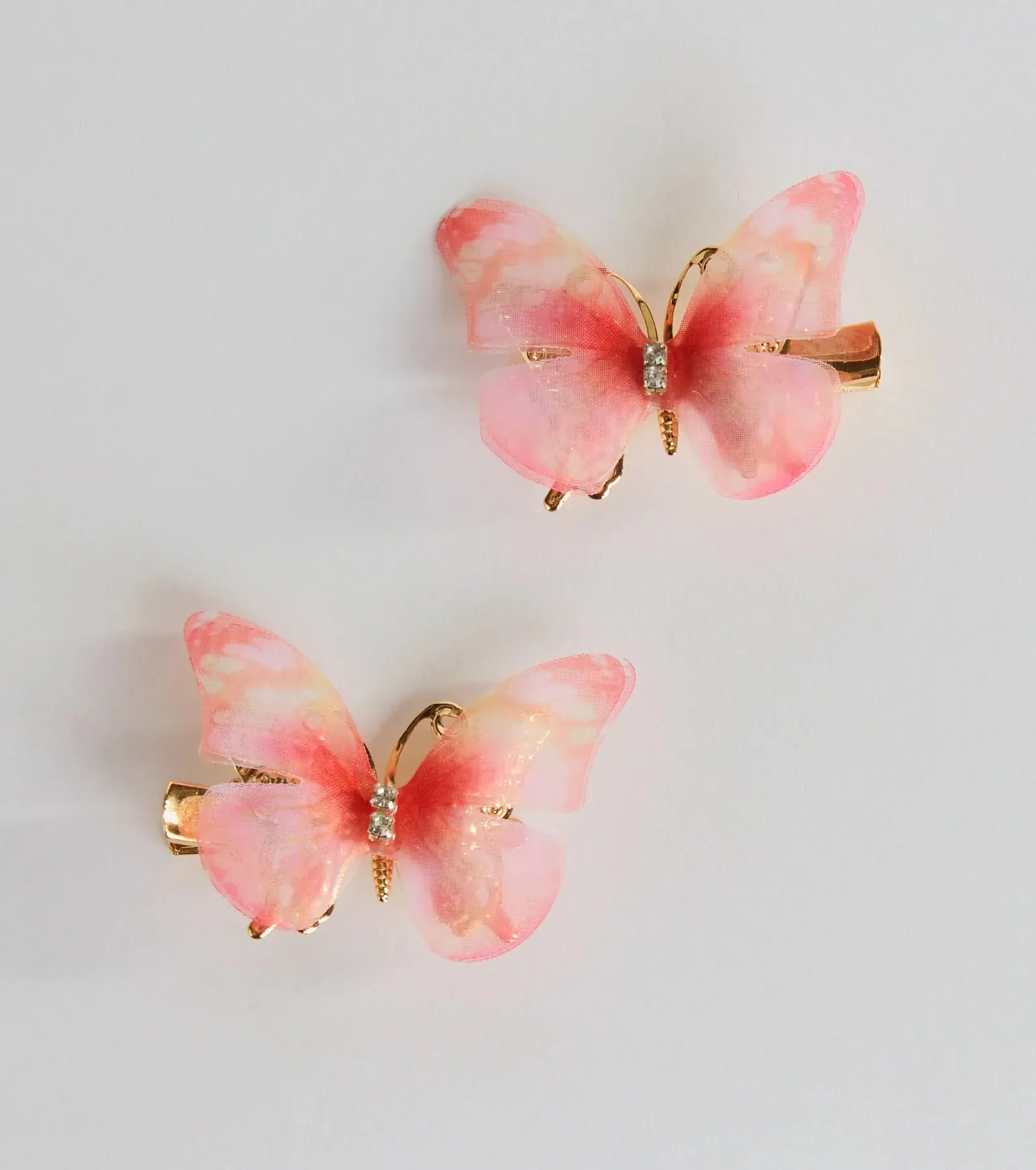 Sunset Pretty Ombre Butterfly Two-Piece Hair Clips sold by Windsor