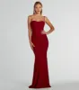 Kaitlyn Cowl Neck Mermaid Mesh Formal Dress sold by Windsor