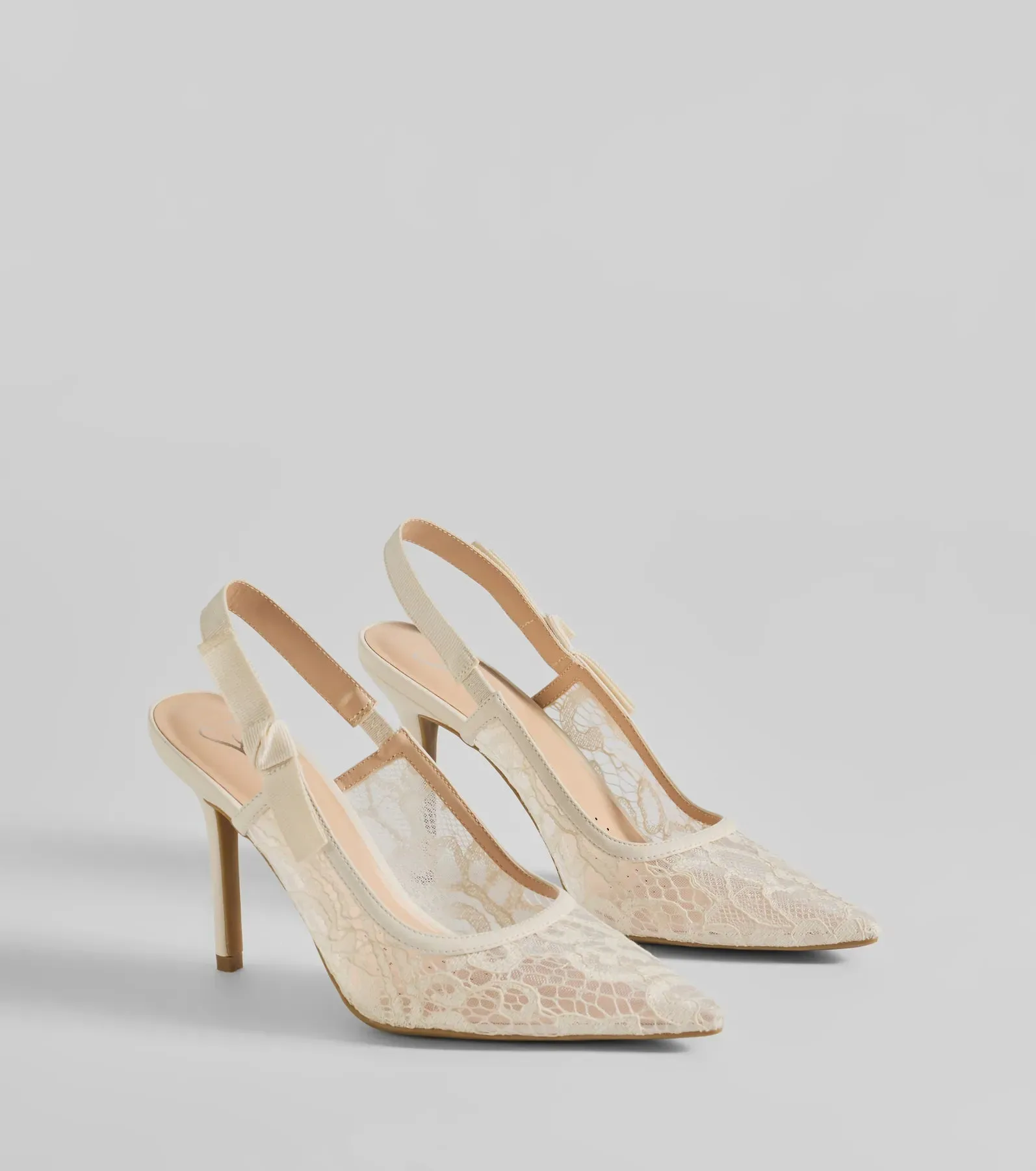 Sweet Cuties Lace Slingback Stiletto Pumps sold by Windsor product image thumbnail 5