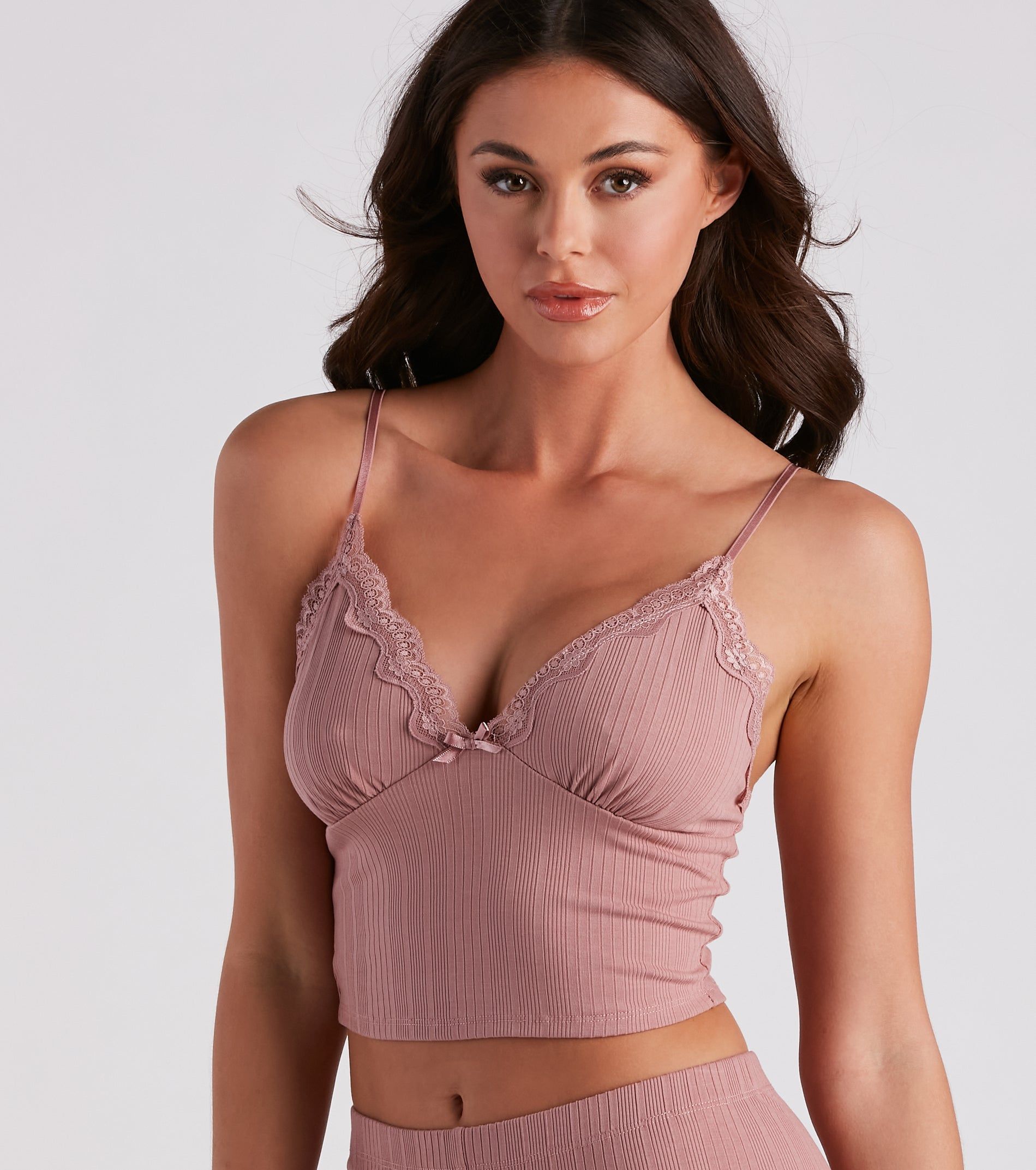 Delicate Lace Pajama Top And Shorts Set sold by Windsor product image thumbnail 3