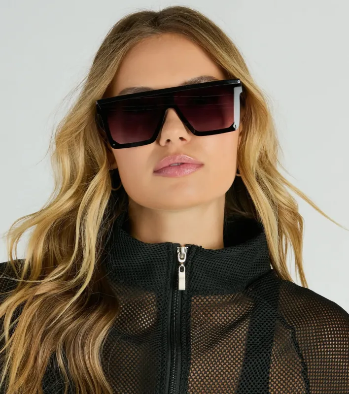 On The Move Oversized Flat Top Sunglasses sold by Windsor