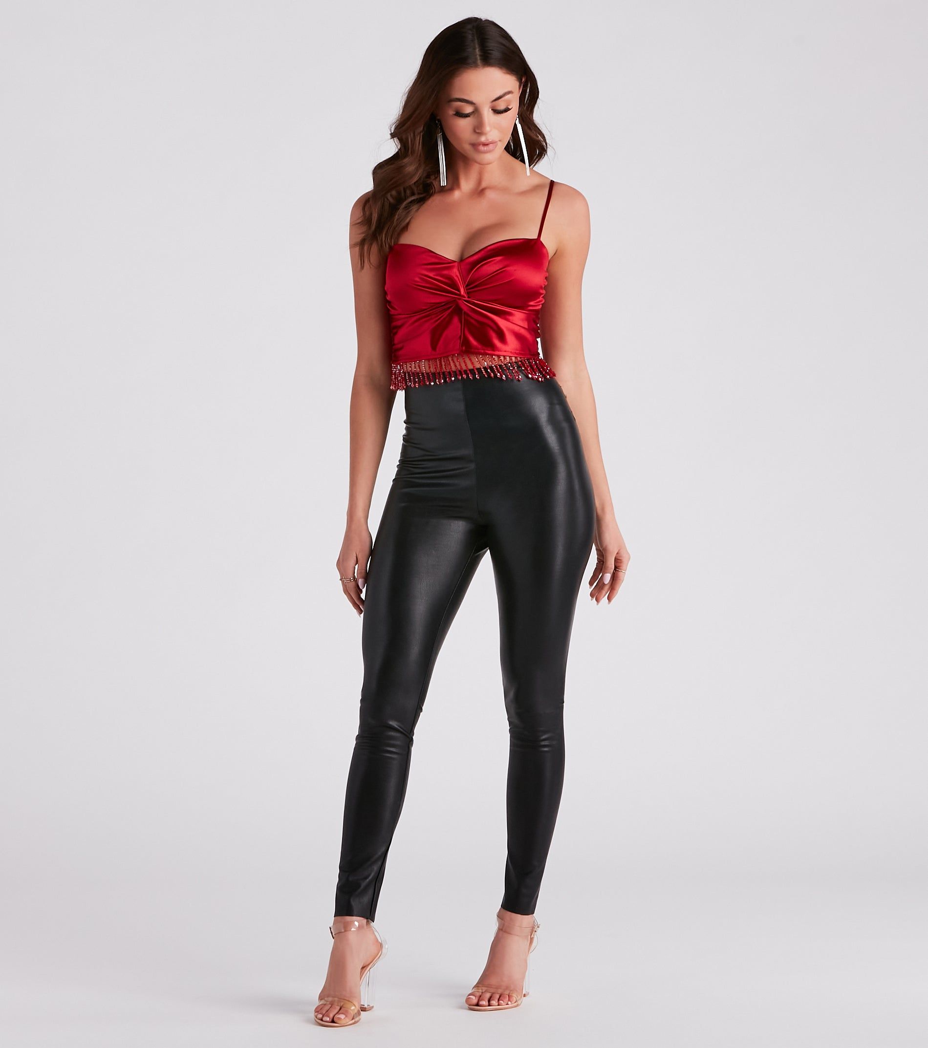 Dance With Me Beaded Fringe Crop Top sold by Windsor product image thumbnail 3