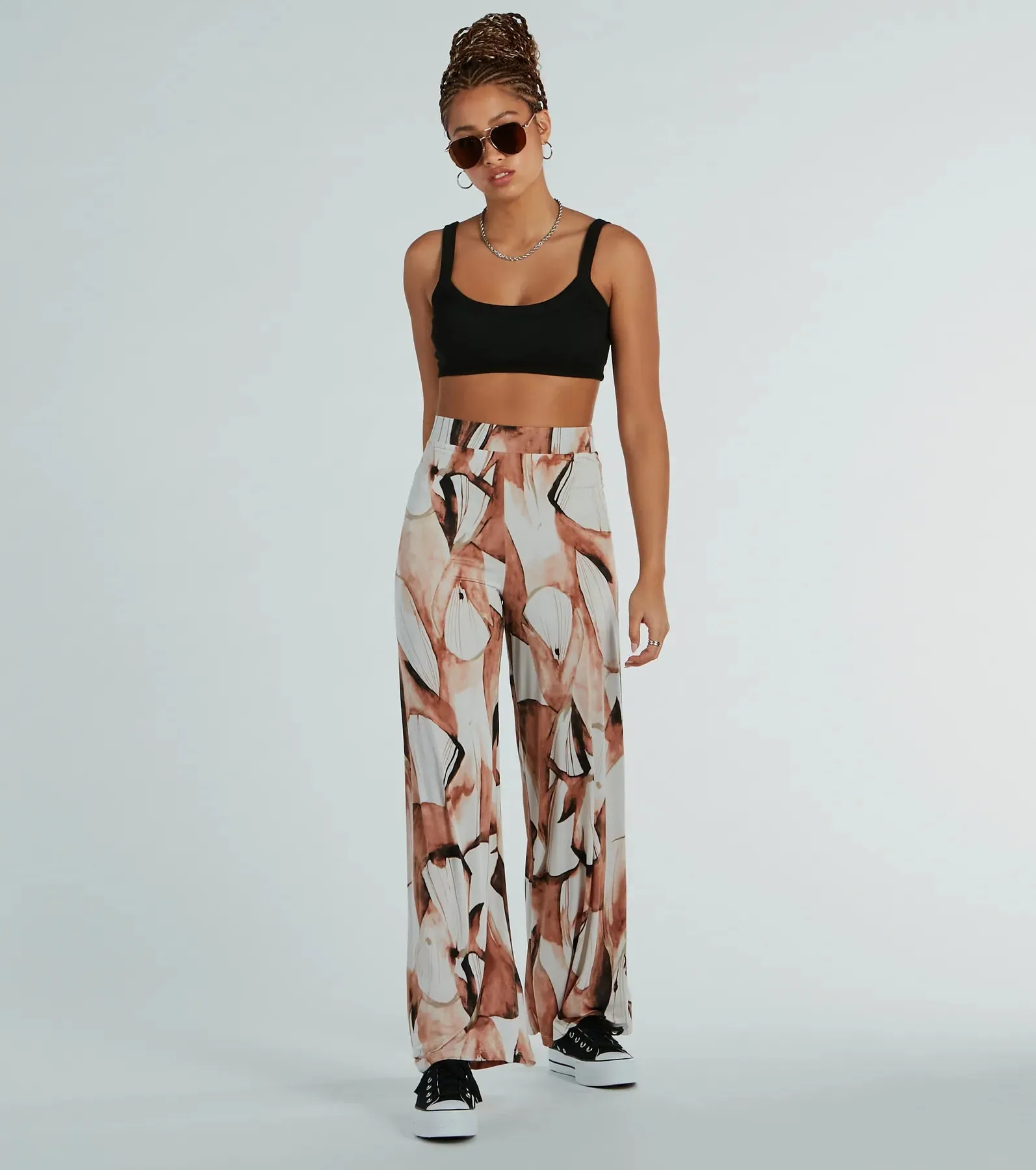 Like A Work Of Art Abstract Wide Leg Palazzo Pants sold by Windsor