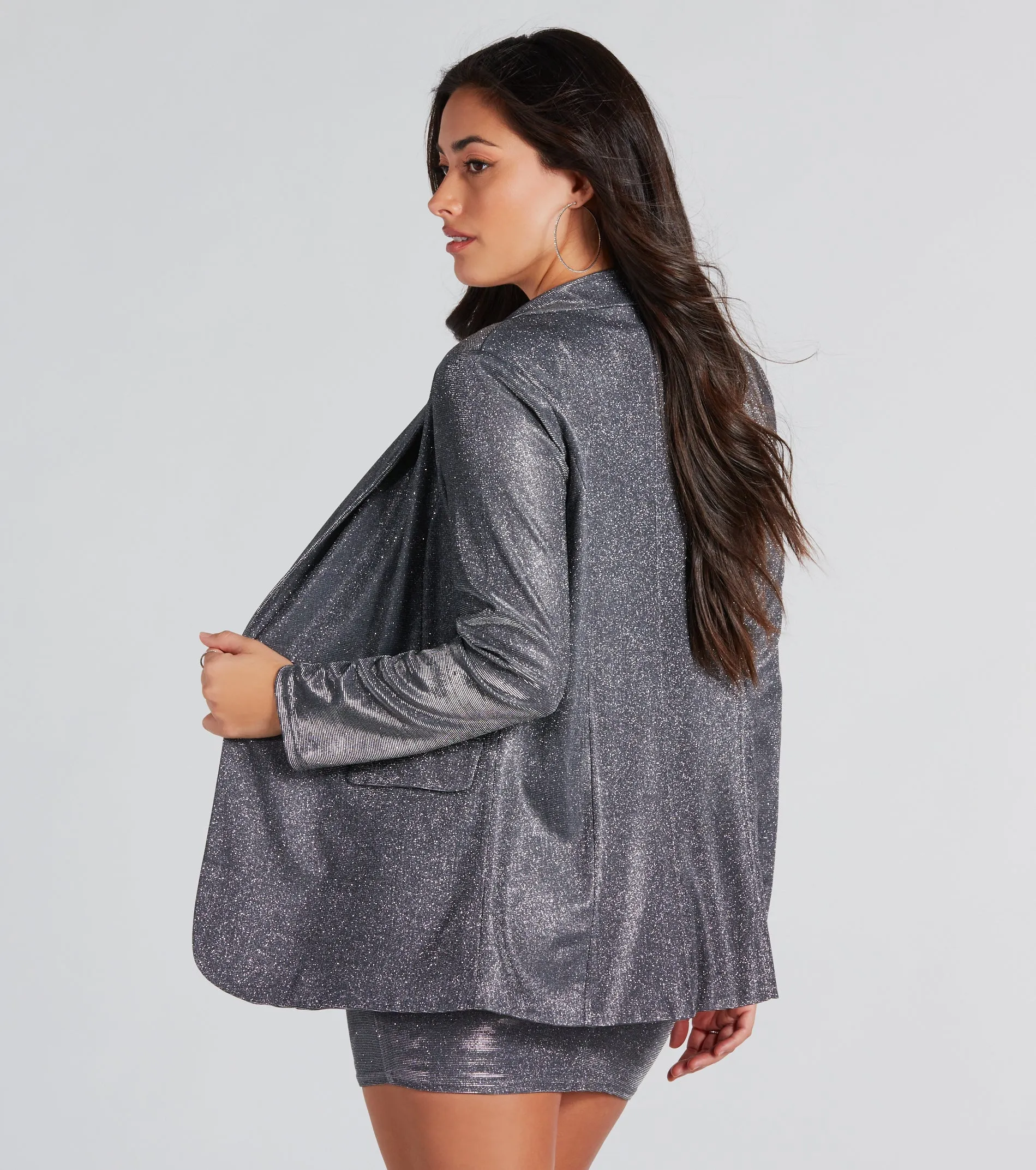 Fashionable Perfection Glitter Blazer sold by Windsor product image thumbnail 4