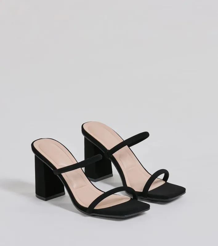 Evening Look Strappy Nubuck Block Heels sold by Windsor