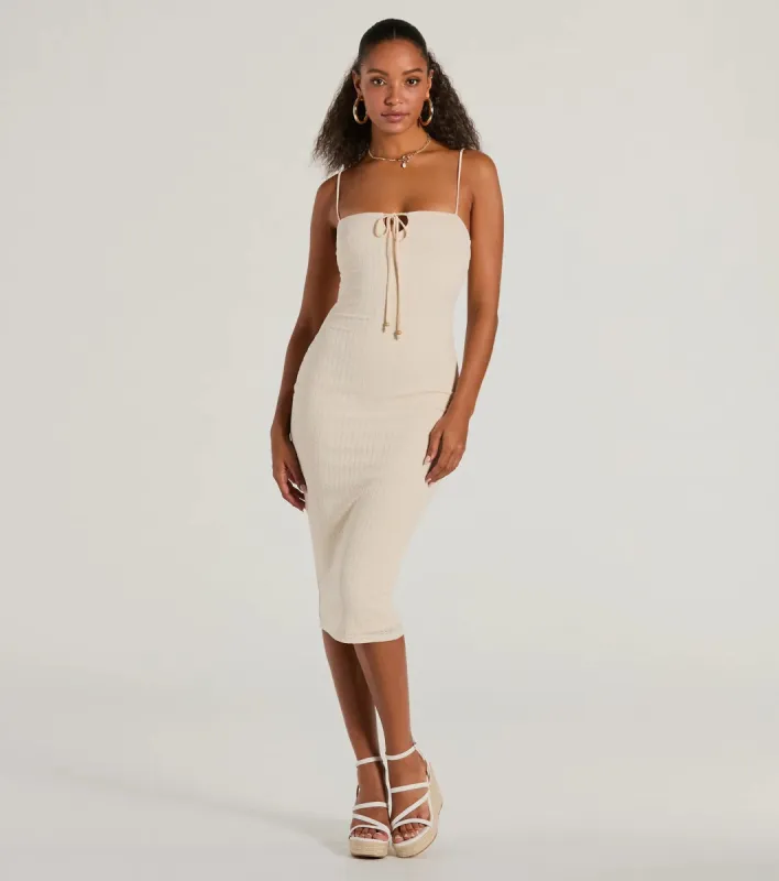 Effortless Blis Sleeveless Bodycon Knit Midi Dress sold by Windsor