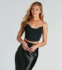 CLEARANCE - Glam Favorite Glitter Rhinestone Pearl Crop Top sold by Windsor
