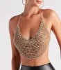 Party Calls For Rhinestone Chainmail Top sold by Windsor