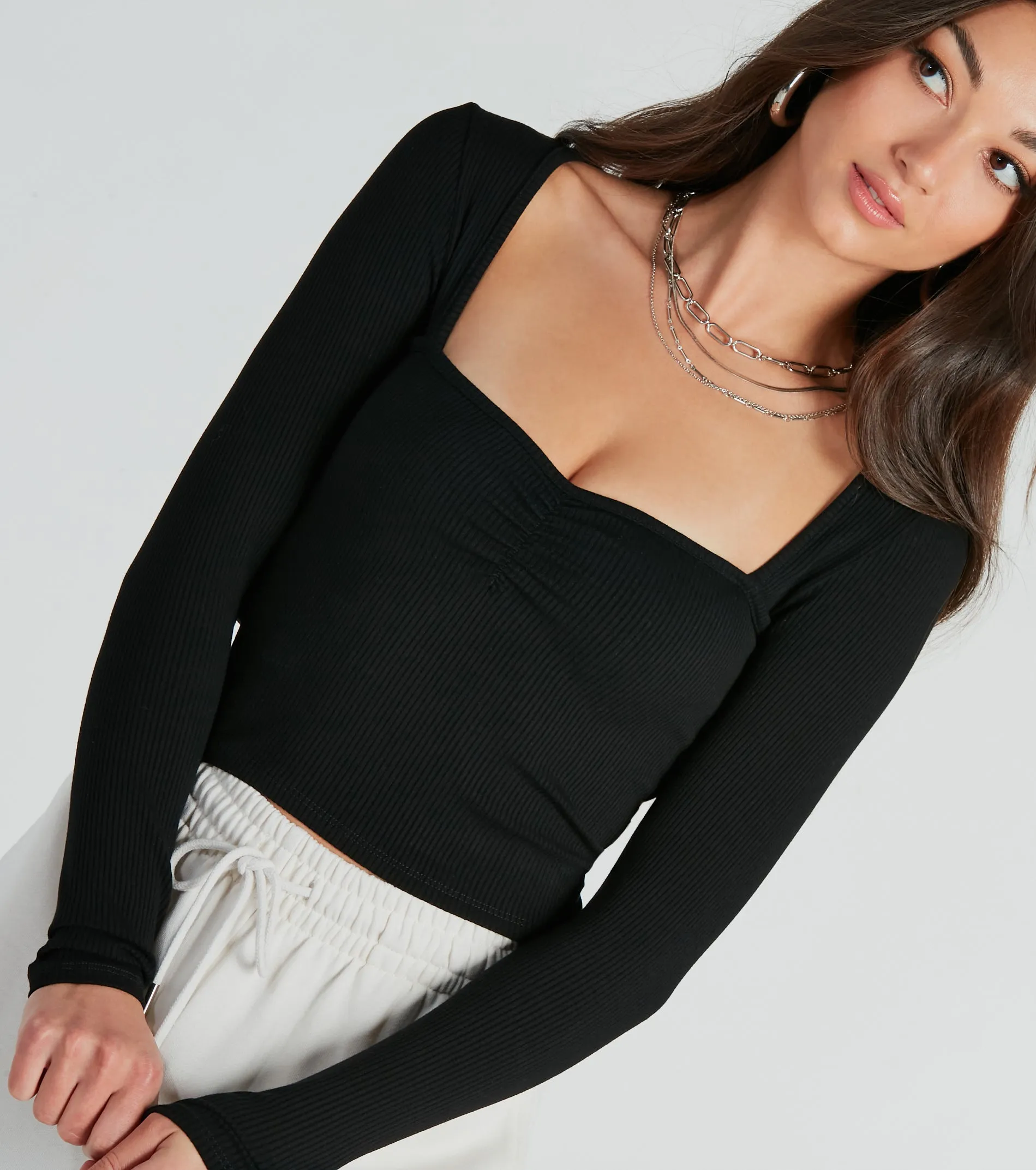 Signature Stunner Long Sleeve Rib Knit Top sold by Windsor product image thumbnail 3