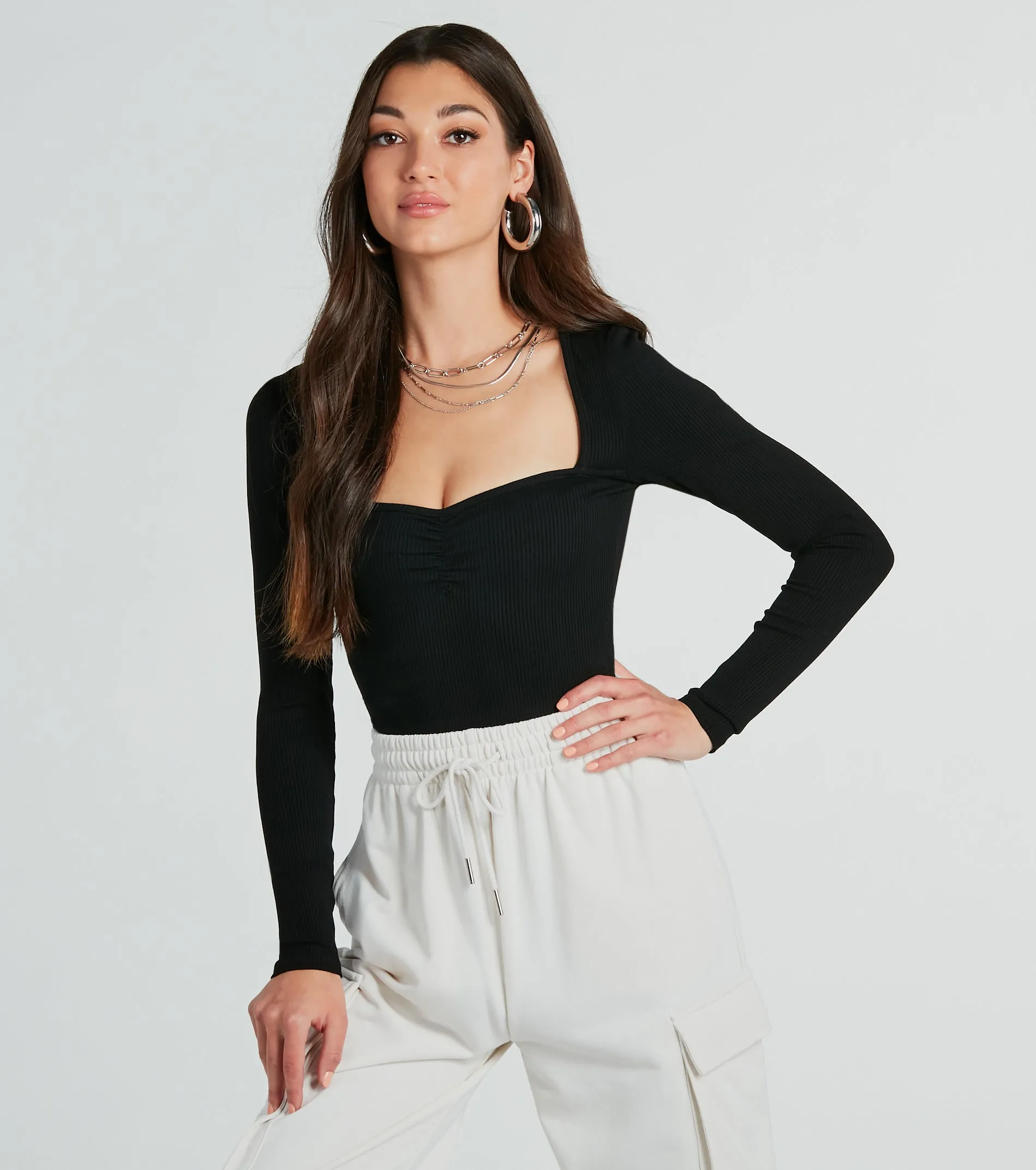 Signature Stunner Long Sleeve Rib Knit Top sold by Windsor product image thumbnail 4