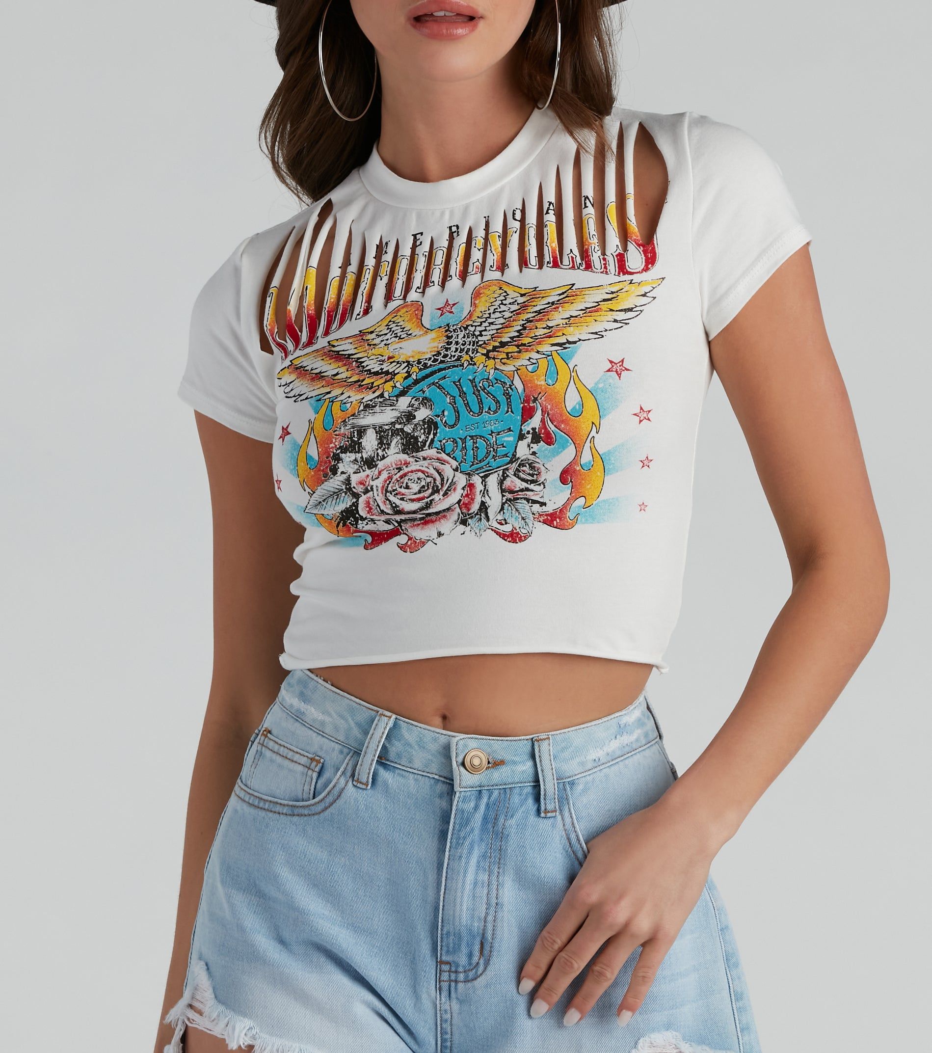 American Motorcycle Graphic Distressed Top sold by Windsor product image thumbnail 4