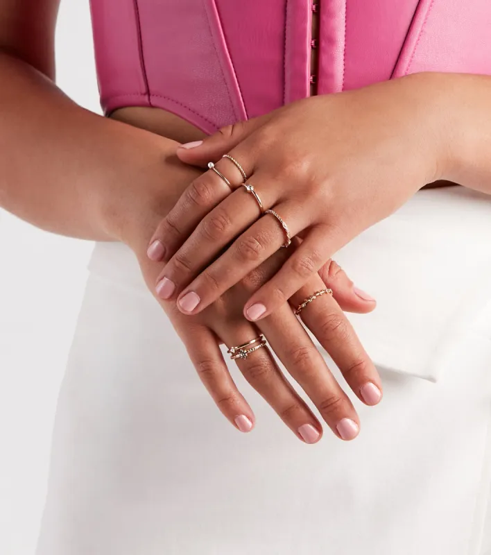 Dainty Sparkle Rhinestone Ring Set sold by Windsor