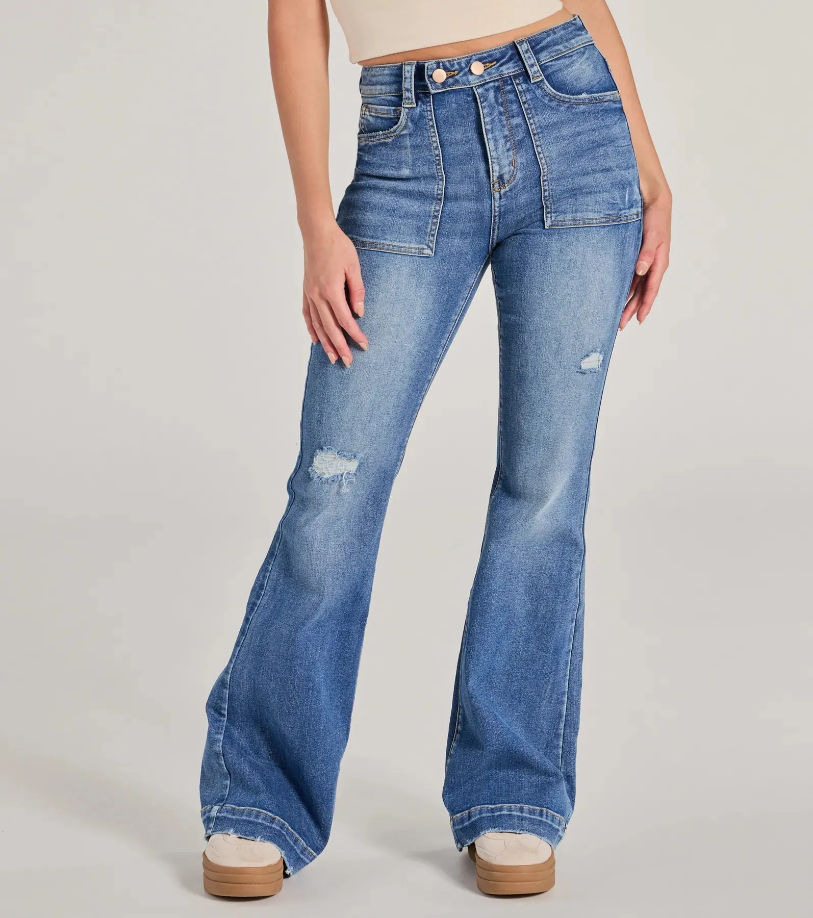 Easy Favorite Mid-Rise Flare Denim Jeans sold by Windsor product image thumbnail 3