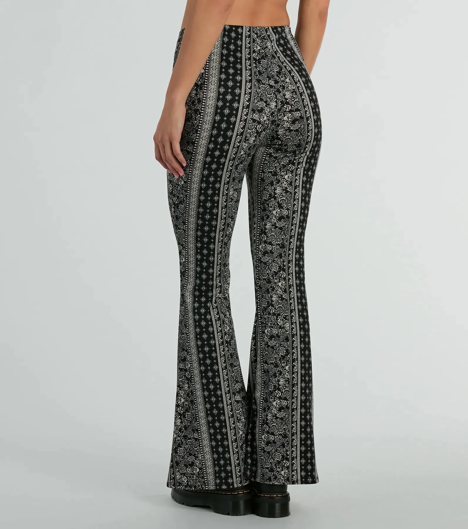 To The Sky Boho V-Waist Tie Flare Pants sold by Windsor product image thumbnail 3