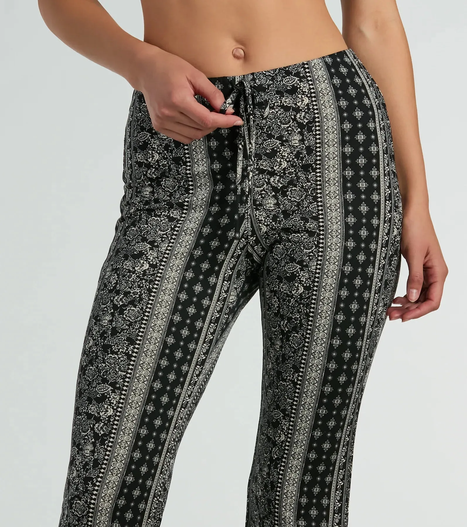 To The Sky Boho V-Waist Tie Flare Pants sold by Windsor product image thumbnail 4