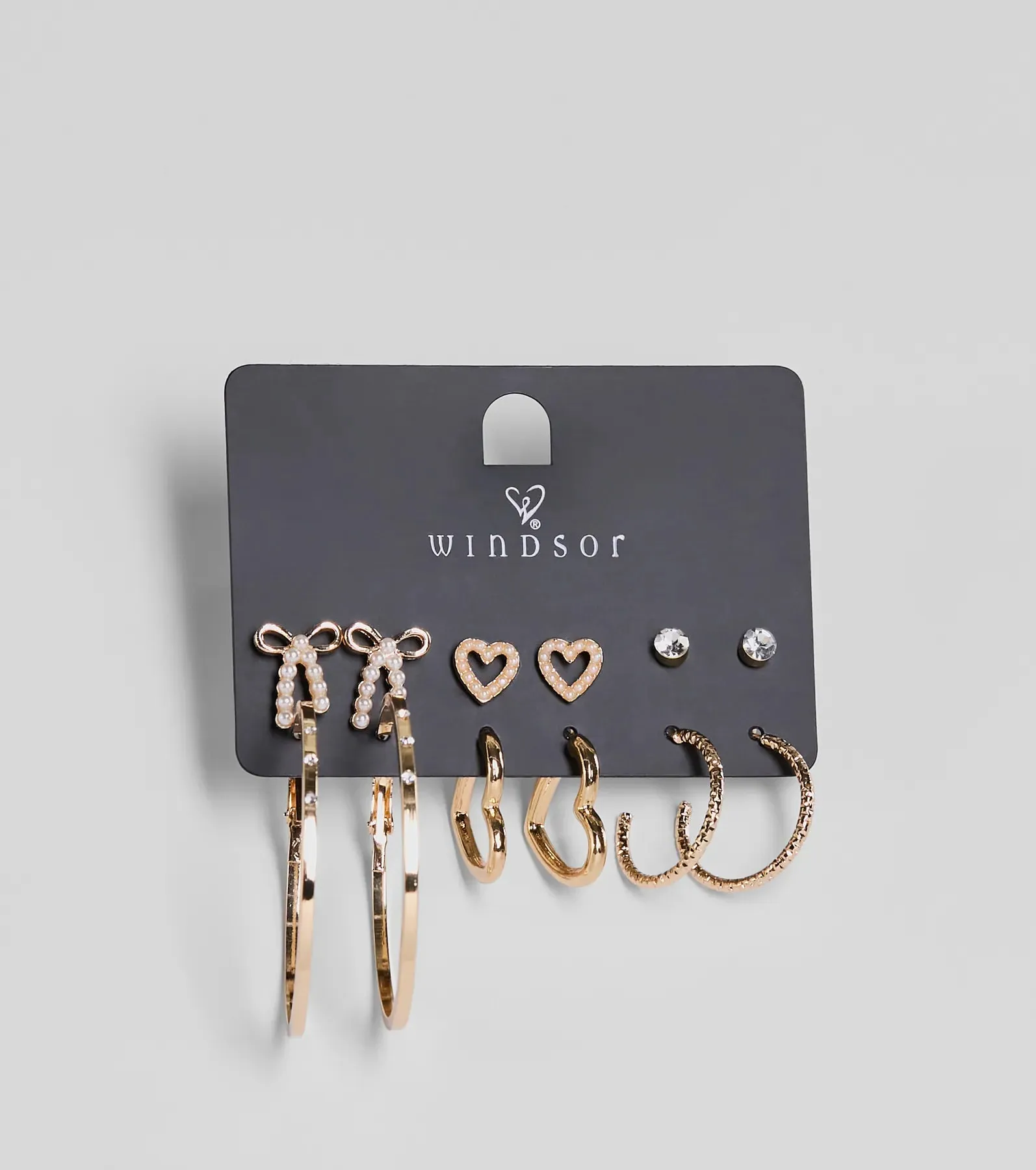 Glam Energy Stud And Hoop Earrings Set sold by Windsor product image thumbnail 2