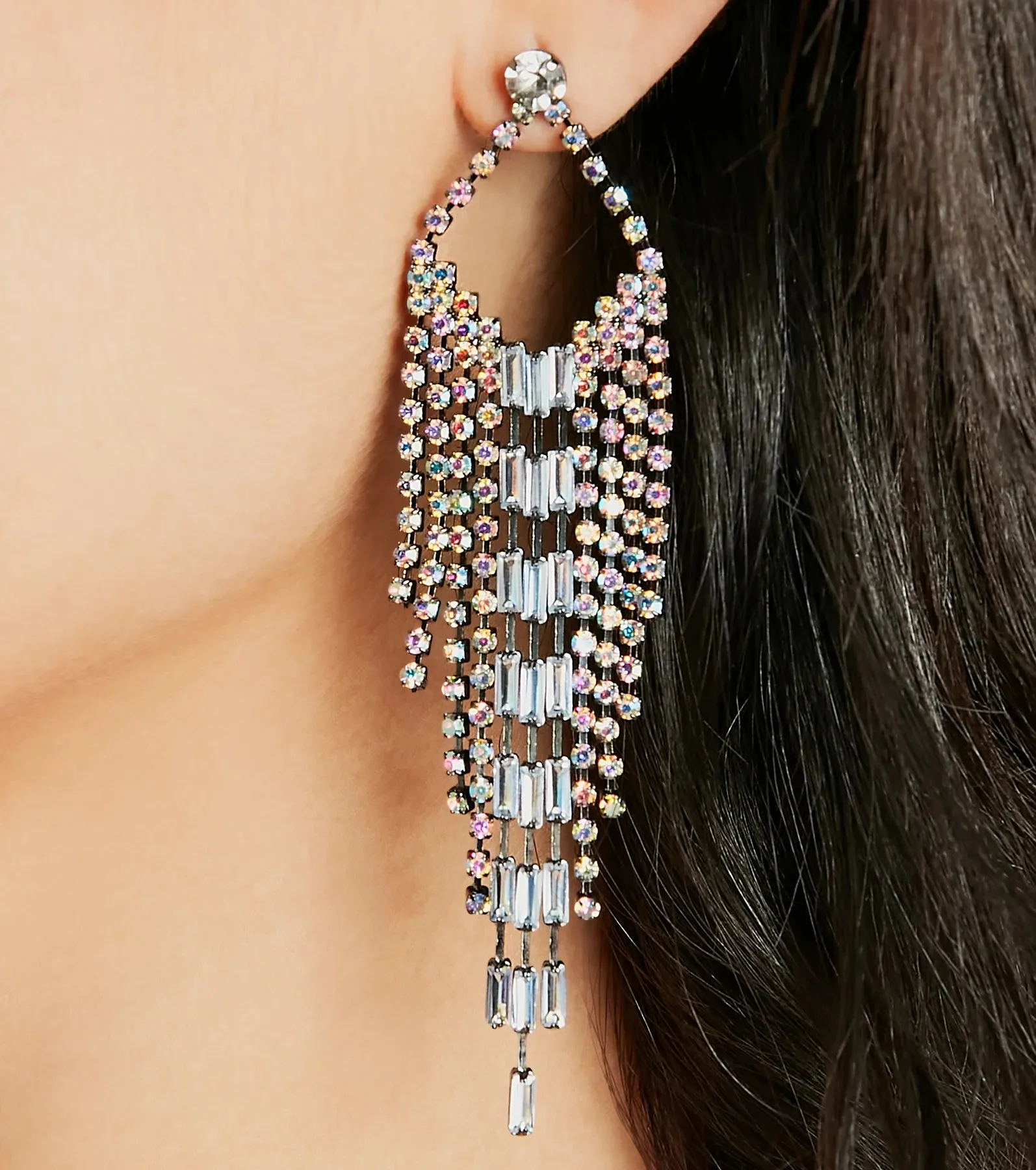 Dream Of Sparkle Rhinestone Chandelier Earrings sold by Windsor product image thumbnail 2