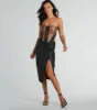 Major Bae High-Rise Faux Leather Midi Skirt sold by Windsor