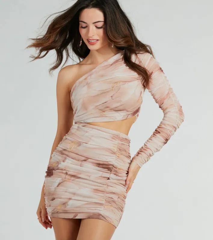 Glamorous Goddess One-Shoulder Mini Dress sold by Windsor
