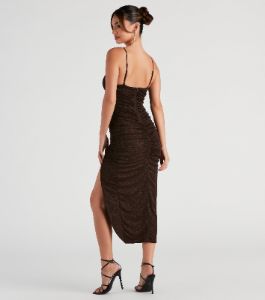 Flaunt It Glitter Mesh Midi Dress sold by Windsor