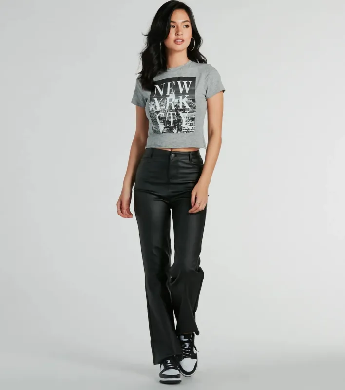 New York City Cropped Graphic Tee sold by Windsor