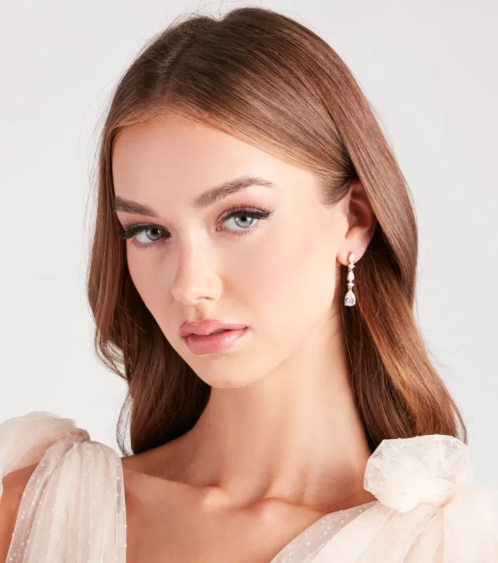 Pretty And Dainty Cubic Zirconia Duster Earrings sold by Windsor