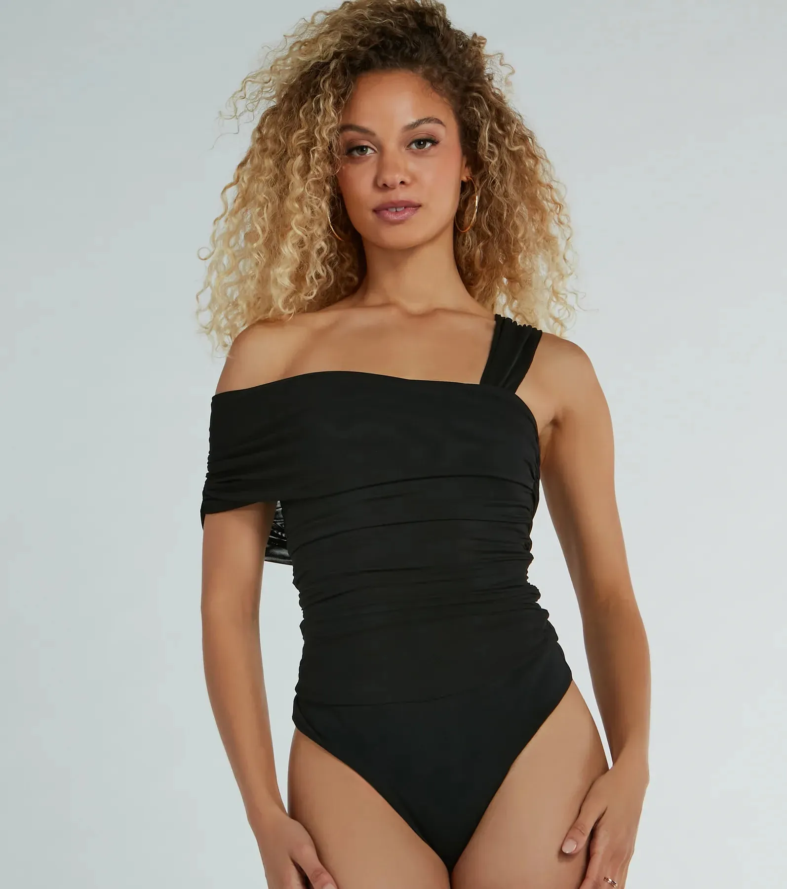 Cool Girl Status Off-The-Shoulder Mesh Bodysuit sold by Windsor product image thumbnail 5