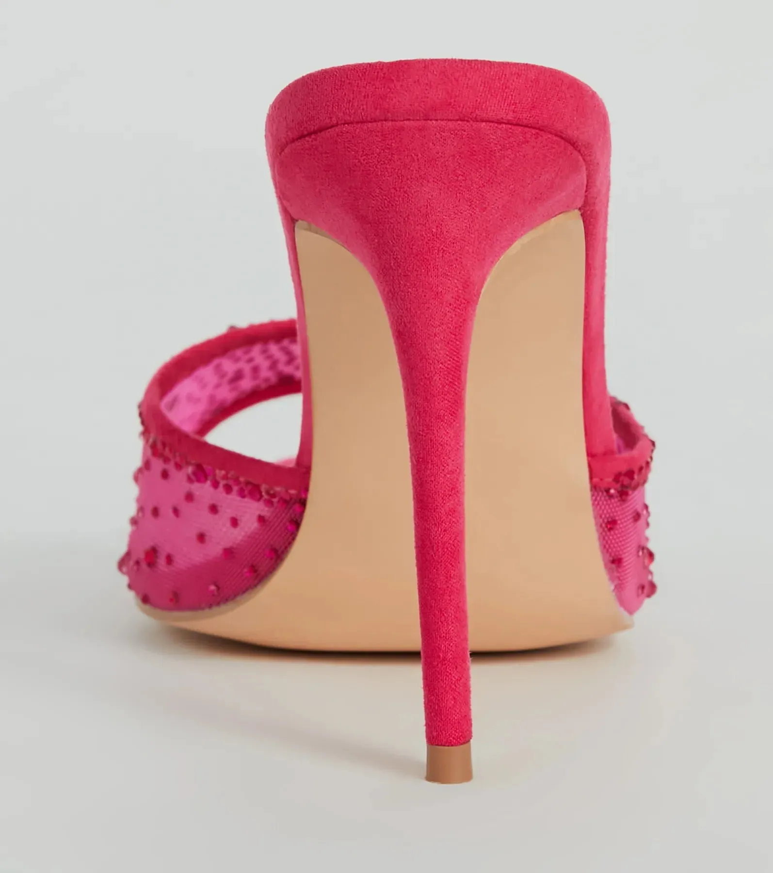 Sparkle It Up Rhinestone Mesh Stiletto Mules sold by Windsor product image thumbnail 4