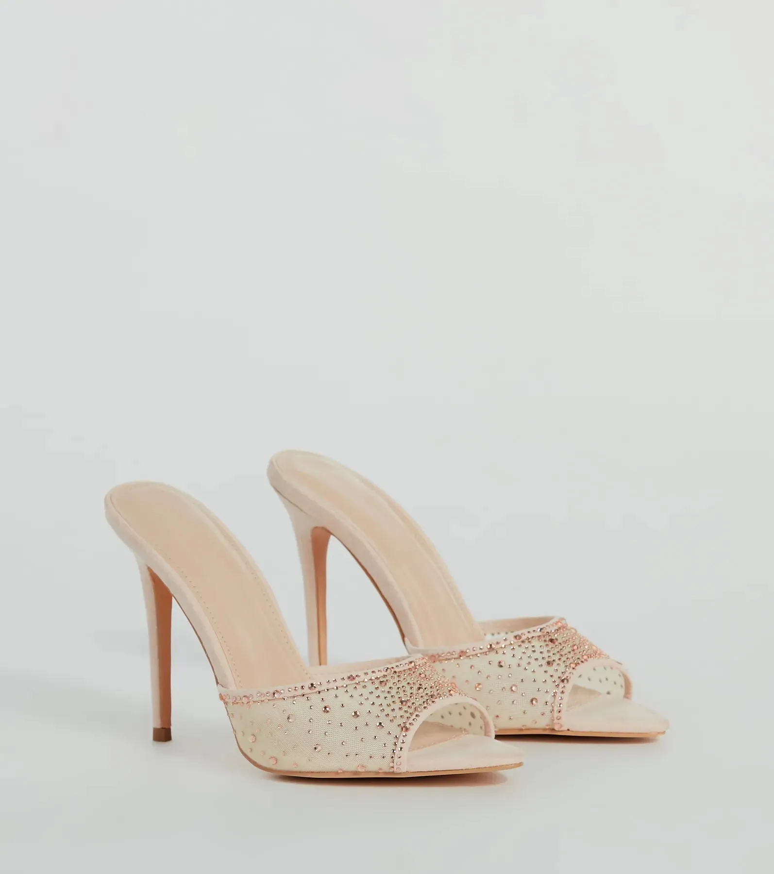 Sparkle It Up Rhinestone Mesh Stiletto Mules sold by Windsor product image thumbnail 5