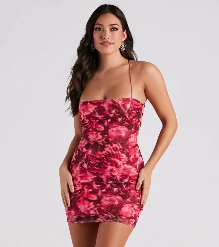 Let's Go Party Marble Mesh Mini Dress sold by Windsor