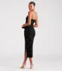 Classy Gal Flocked Floral Velvet Midi Dress sold by Windsor