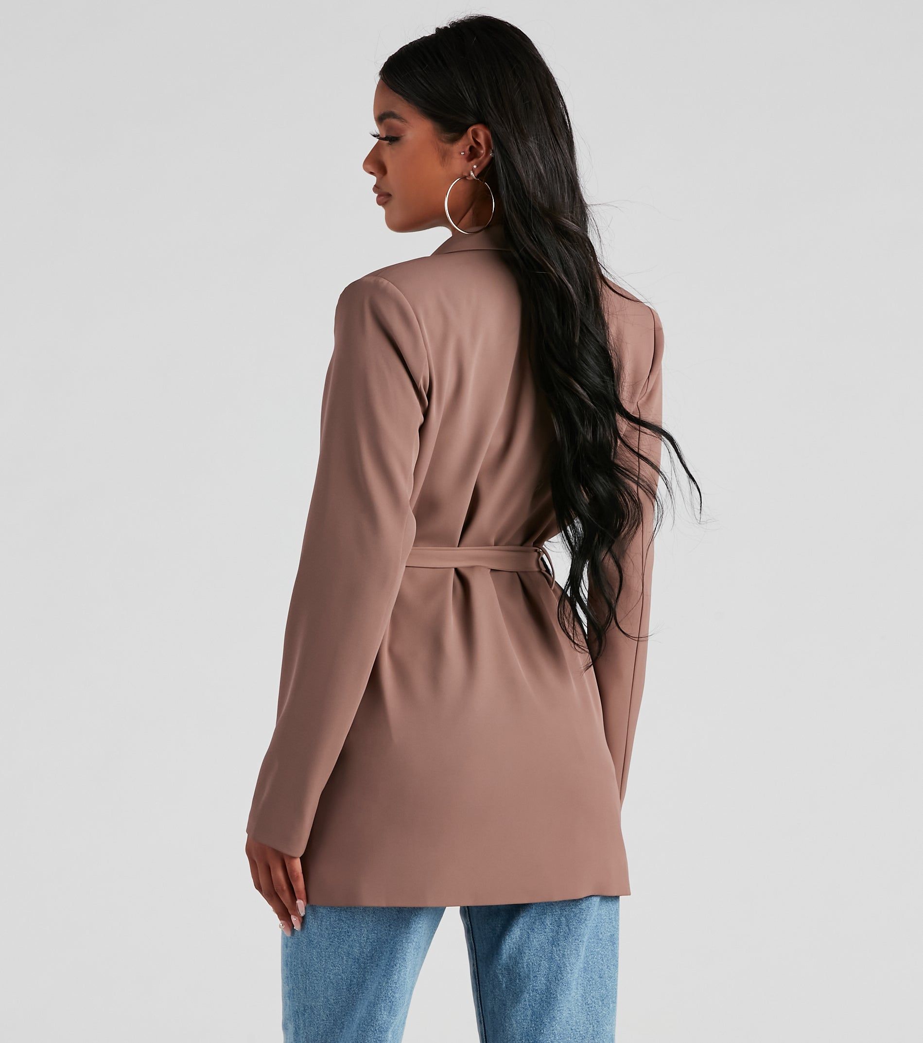 Seriously Chic Woven Long Blazer sold by Windsor product image thumbnail 2