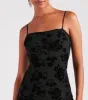 Classy Gal Flocked Floral Velvet Midi Dress sold by Windsor