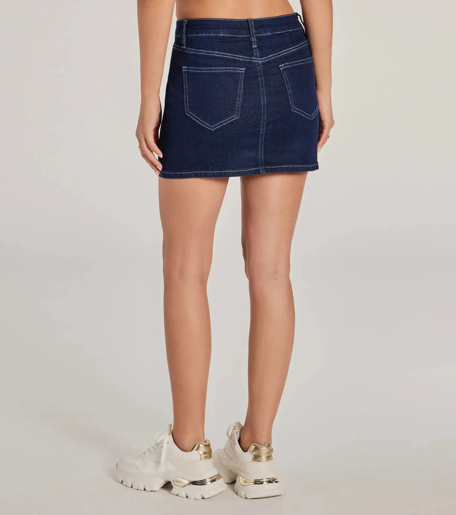 Admirable Aesthetic Mid-Rise Denim Skort sold by Windsor product image thumbnail 2